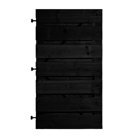 Douglas Zwart XL Horizontale Tuinpoort 100x180 cm | 22x200 mm | XL 15-planks model