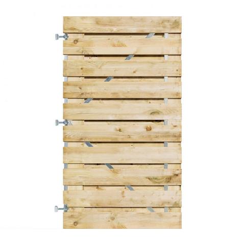 Grenen Horizontale Tuinpoort 100x180 cm | 17x140 mm | 21-planks model