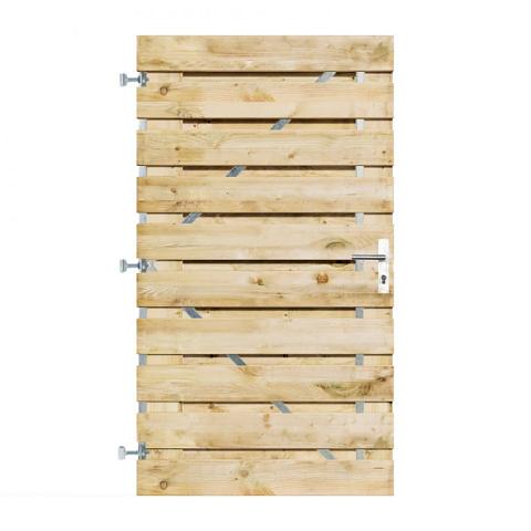 Grenen Horizontale Tuinpoort 100x180 cm | 17x140 mm | 21-planks model
