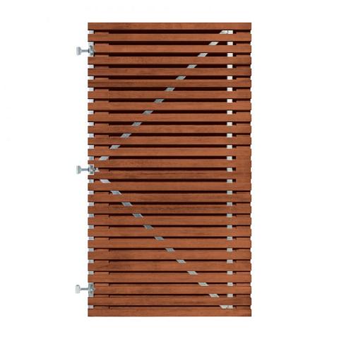 Bangkirai Horizontale Rhombus Tuinpoort 100x180 cm | 22x45 mm | 51-planks model