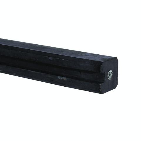 Paal t.b.v. Combiwood schutting Antraciet met Vlakke kop 10x10x275 cm | sponning 180 cm