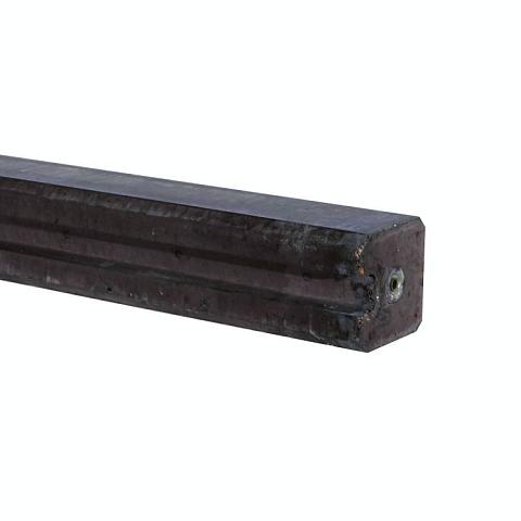 Paal t.b.v. Combiwood schutting Bruin met Vlakke kop 10x10x275 cm | sponning 180 cm