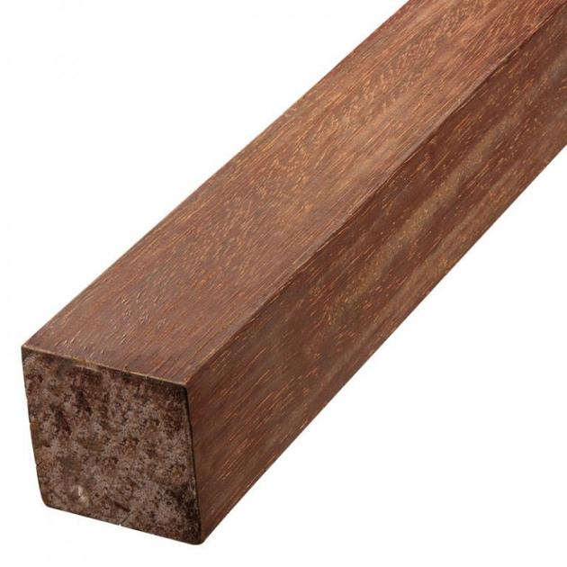 Hardhout Tuinpaal 140x140x3000 fijnbezaagd | azobe
