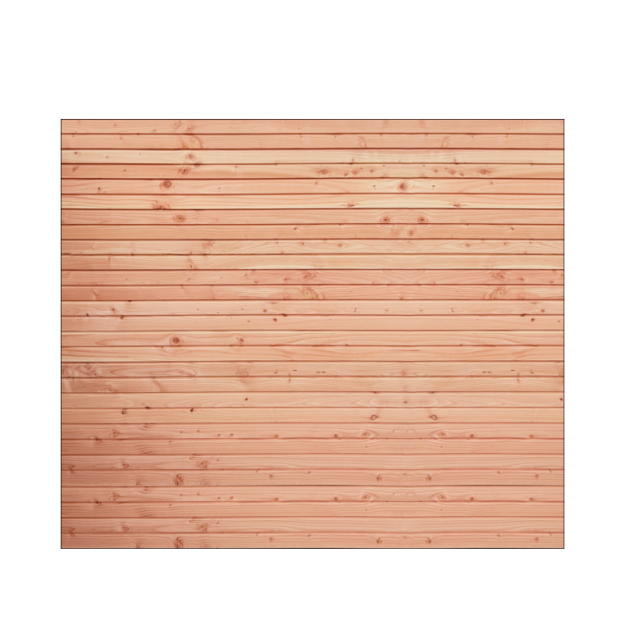 Triple Rhombus Horizontaal - Douglas Onbehandeld - Enkelzijdig - Wand schutting