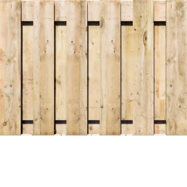 Tuinscherm Grenen XL | Recht | t.b.v. Luxe hout-beton