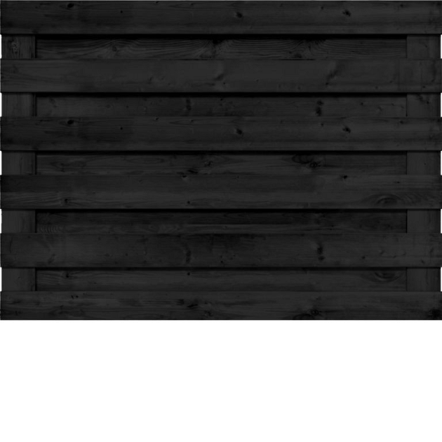 Horizontaal Zwart Grenen 17 planks 180x130 cm BxH