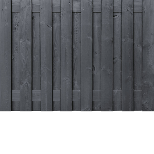 Zwart Grenen 17 planks 180x130 cm BxH