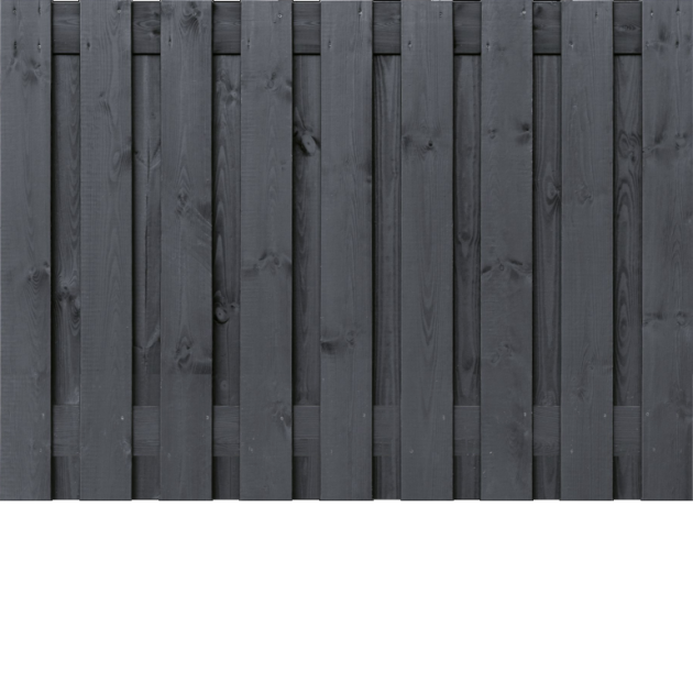 Zwart Grenen 19 planks 180x130 cm BxH