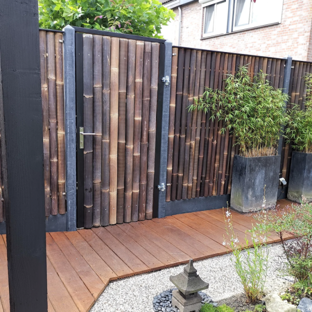 Bamboe Tuinpoort XL | Black | 100x180 cm