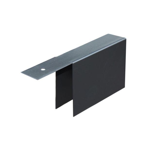 Combiwood Metalen Afdekkap Aanvulprofiel | Zwart | 8 cm
