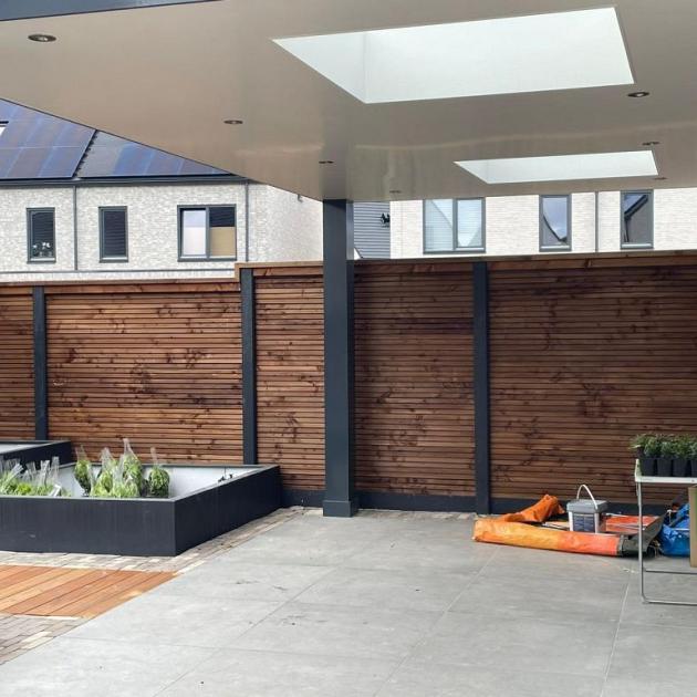 Tuinscherm Douglas Triple Rhombus | Bruin | 180x180 cm BxH