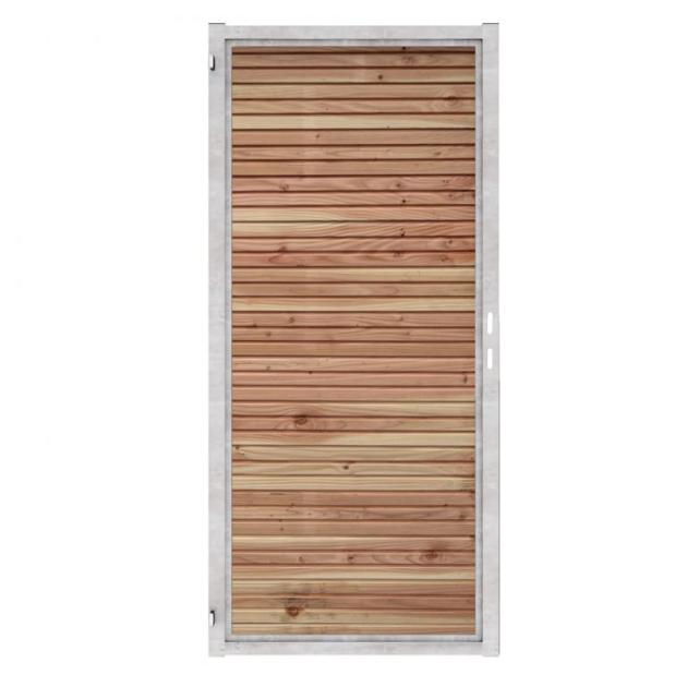 Douglas Tuinpoort | 90x190cm | Combiwood | Triple Rhombus Onbehandeld  | Horizontaal | Verzinkt stalen frame
