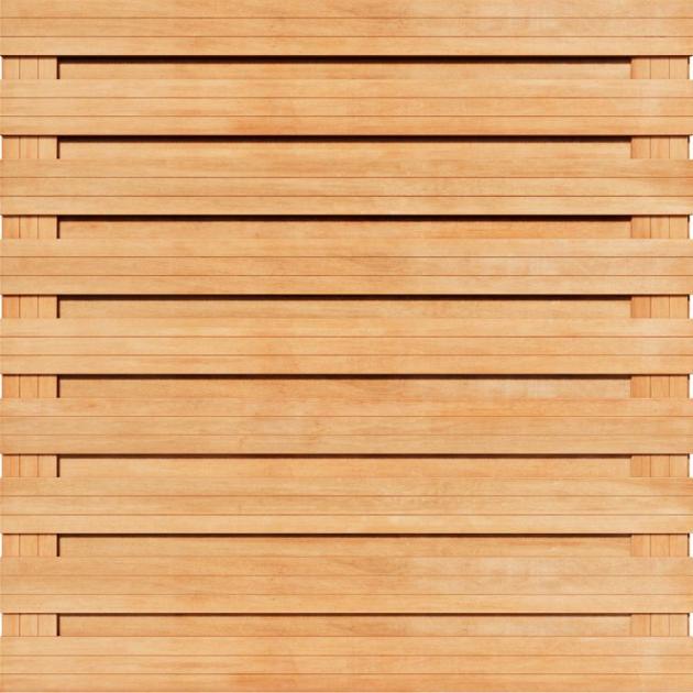 Tuinscherm Keruing 21 planks | Geschaafd | Horizontaal