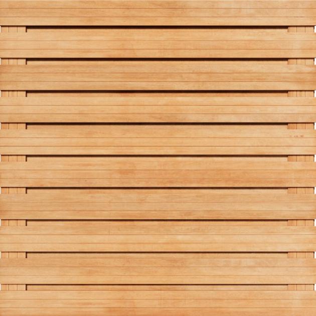 Tuinscherm Keruing 23 planks | Geschaafd | Horizontaal