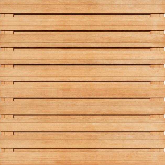 Tuinscherm Keruing 23 planks | Geschaafd | Horizontaal