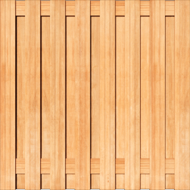 Tuinscherm Keruing 17 planks | Geschaafd | Verticaal | Recht