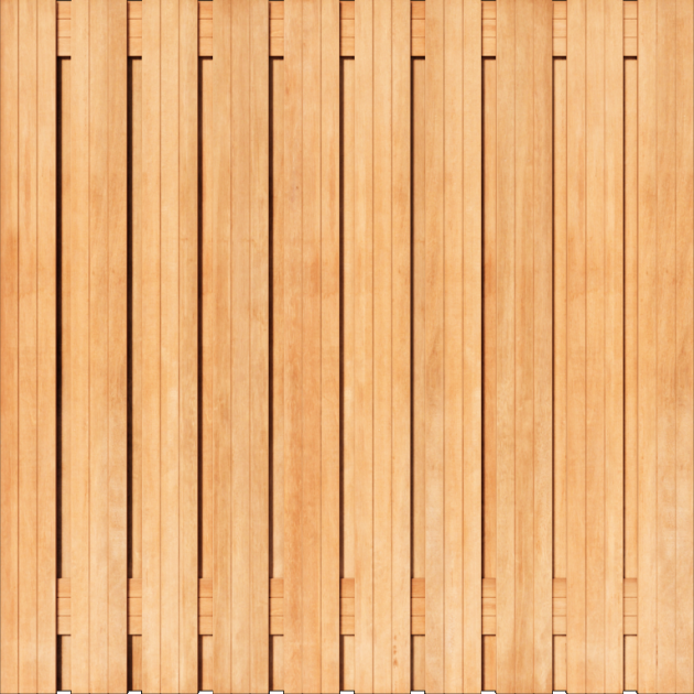 Tuinscherm Keruing 21 planks | Geschaafd | Verticaal | Recht