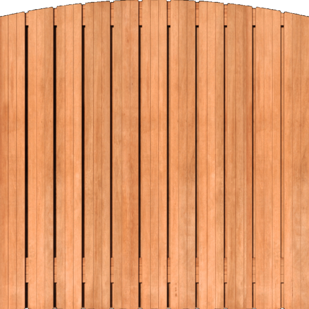 Tuinscherm Keruing 23 planks | Geschaafd | Verticaal | Toog