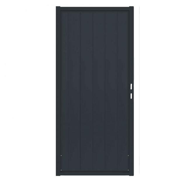 Aluminium Tuinpoort | 90x190cm | Smooth | Antracite  | Verticaal | Antraciet stalen frame