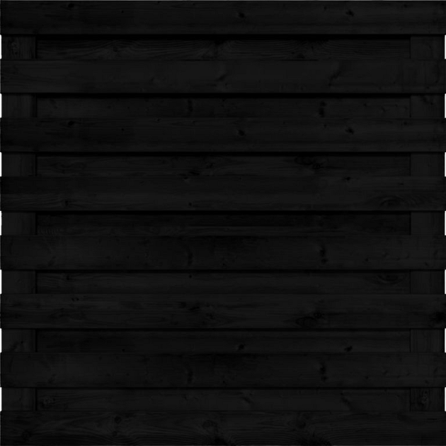 Tuinscherm Zwart Grenen 17 planks | Geschaafd | Horizontaal
