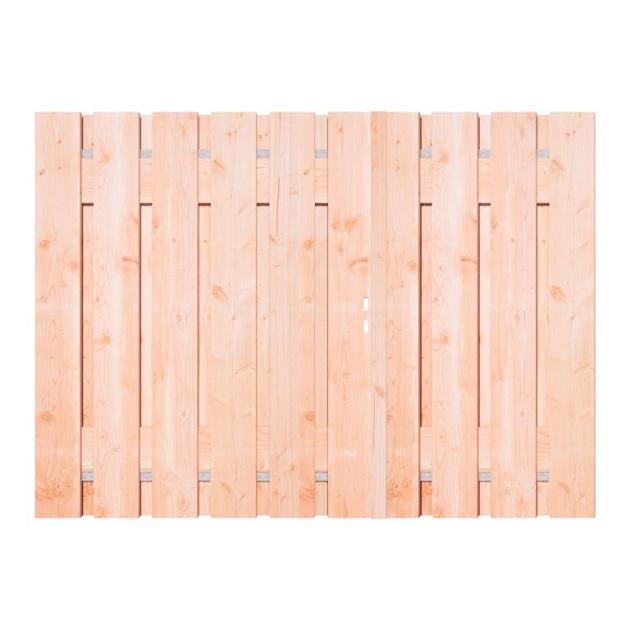 Douglas XL Dubbele Tuinpoort 350x195 cm | 2x Stalen frame 170cm + 180cm met slotkast