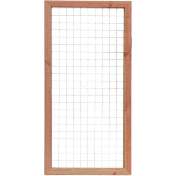 Douglas Gaas Trellis met Betonijzer | 90x180cm | Maas 7,5x7,5 cm