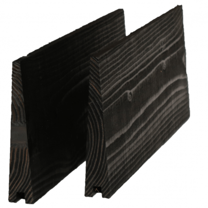 Tuinscherm Douglas Zweeds Rabat 11-37mm | Dubbelzijdig | Zwart | 220 cm breed