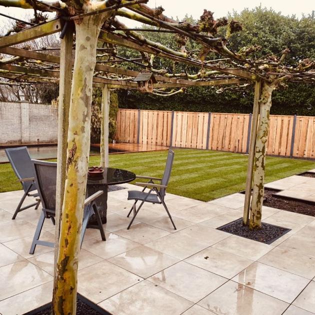 Tuinscherm Douglas Schaaldelen 180x180 cm BxH | Schaaldelen | Verticaal | Recht