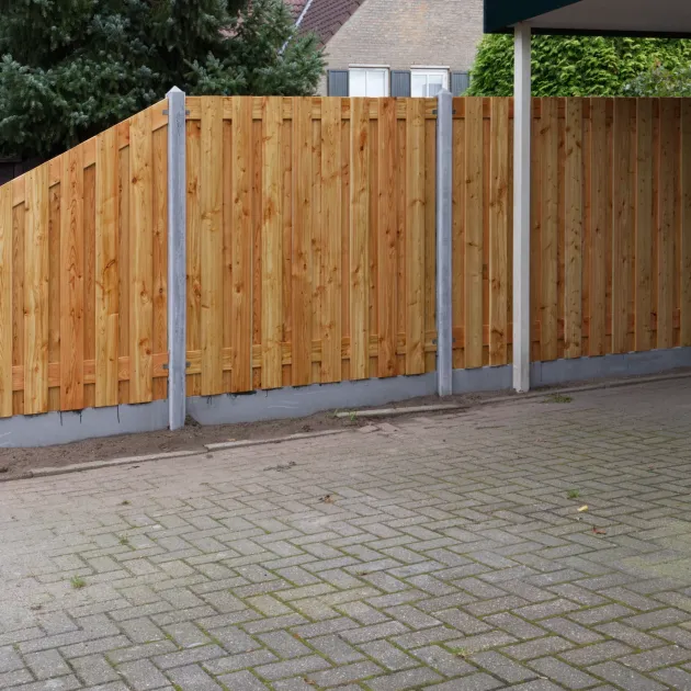 Tuinscherm Douglas 21 planks | Geschaafd | Verticaal | Recht