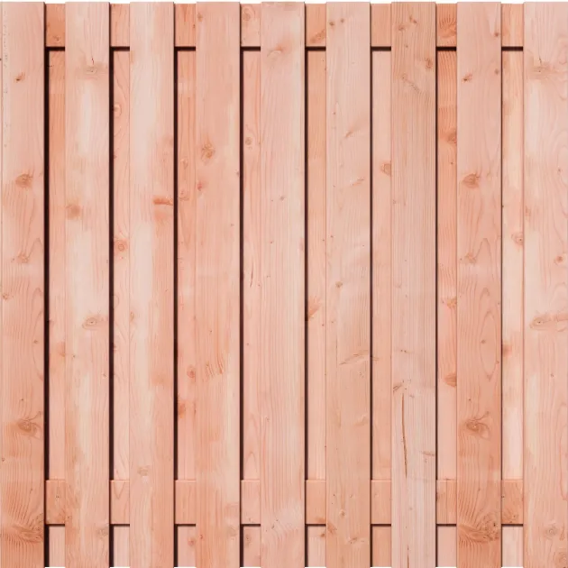 Tuinscherm Douglas 19 planks | Geschaafd | Verticaal | Recht