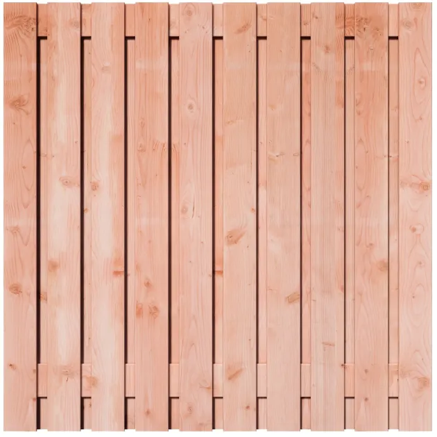 Tuinscherm Douglas 21 planks | Geschaafd | Verticaal | Recht