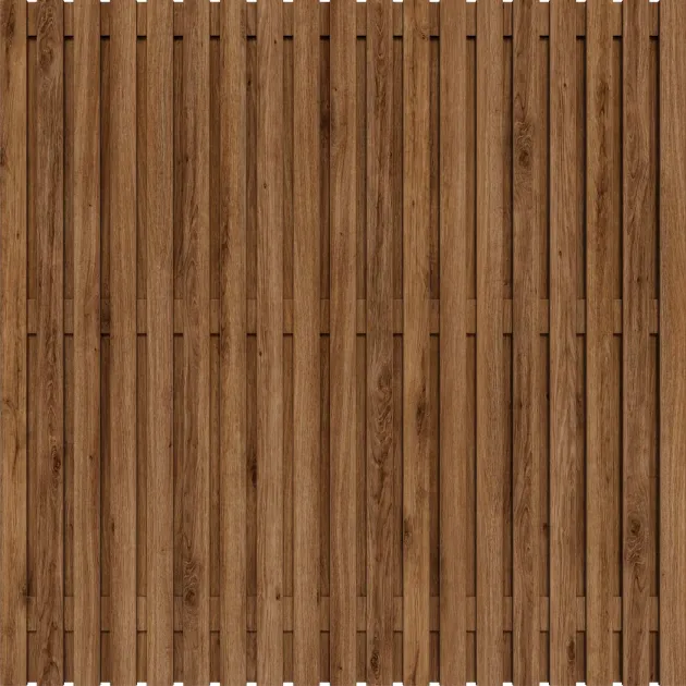 Tuinscherm Ayous Rhombus open | 37 planks | Geschaafd | Verticaal | Recht