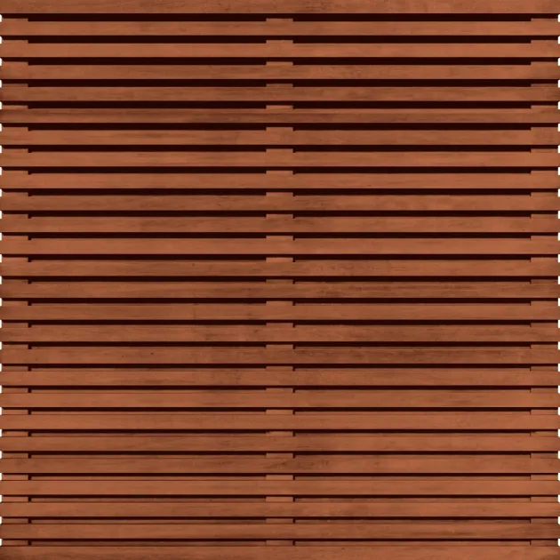Tuinscherm Bangkirai Rhombus open | 51 planks | Geschaafd | Horizontaal