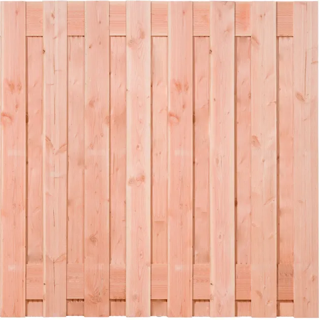 Tuinscherm Douglas 17 planks | Fijnbezaagd | Verticaal | Recht