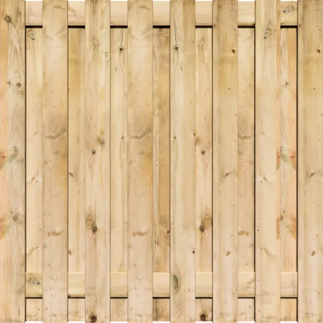 Tuinscherm Grenen 17 planks | Geschaafd | Verticaal | Recht