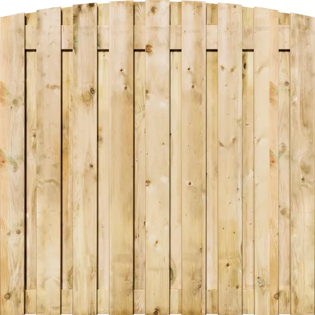 Tuinscherm Grenen 19 planks 180x180 cm BxH | Geschaafd | Verticaal | Toog