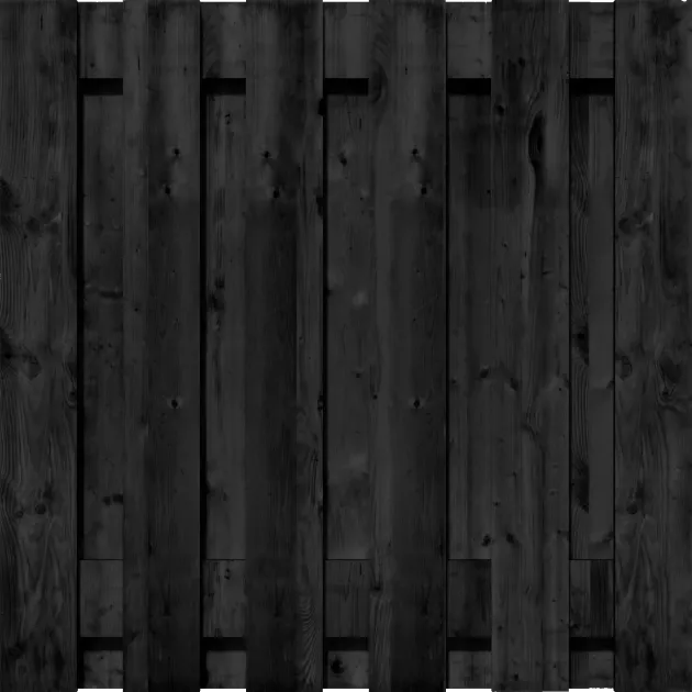 Tuinscherm Grenen XL 13 planks 180x180 cm BxH | Gezaagd | Verticaal | Recht