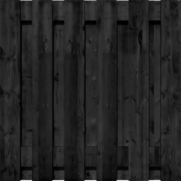 Tuinscherm Grenen XL 13 planks 180x180 cm BxH | Gezaagd | Verticaal | Recht