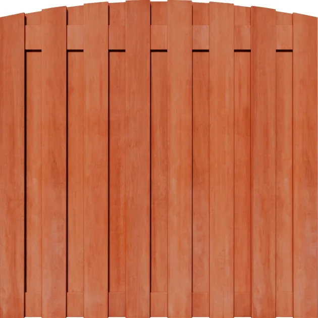 Tuinscherm Keruing 17 planks 180x180 cm BxH | Geschaafd | Verticaal | Toog