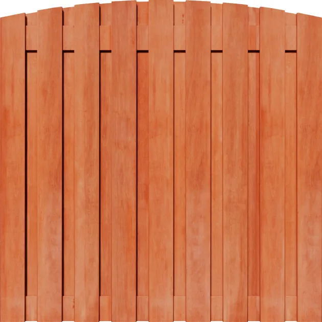 Tuinscherm Keruing 19 planks 180x180 cm BxH | Geschaafd | Verticaal | Toog
