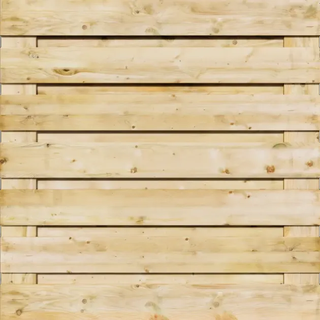 Tuinscherm Horizontaal Grenen XL 15 planks 180x180 cm BxH | Gezaagd