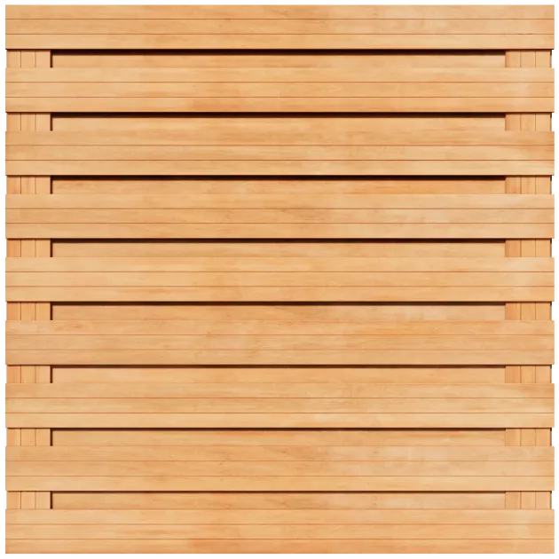 Tuinscherm Horizontaal Keruing 19 planks 180x180 cm BxH | Geschaafd