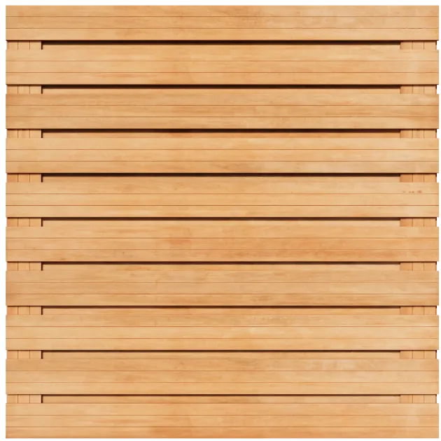 Tuinscherm Horizontaal Keruing 21 planks 180x180 cm BxH | Geschaafd