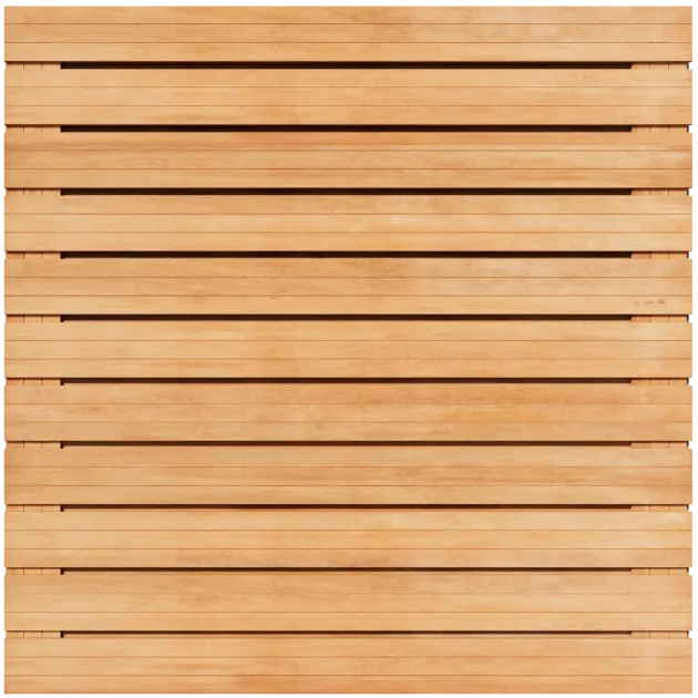 Tuinscherm Horizontaal Keruing 23 planks 180x180 cm BxH | Geschaafd