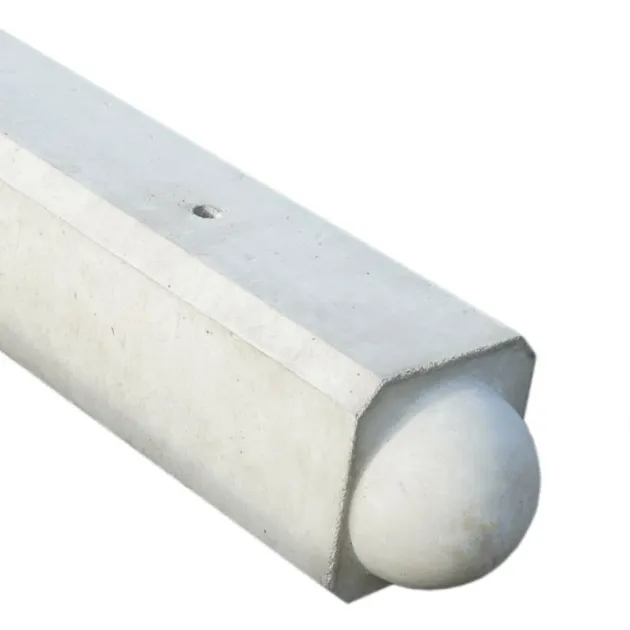 Betonpaal Bol glad Wit 10x10x275cm tussen sponning 37cm