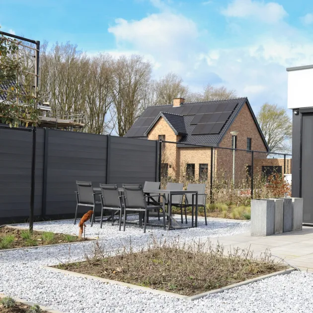 Composiet Premium Tuinscherm - Natural Cloudy Grey - Horizontaal