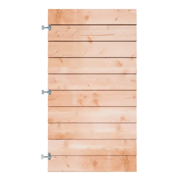 Tuinpoort Douglas Zweeds Rabat Onbehandeld 100x180 cm | 11-27x195 mm | Horizontaal | Enkelzijdig model