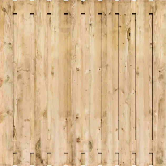 Tuinscherm Grenen 21 planks | Geschaafd | Verticaal | Recht