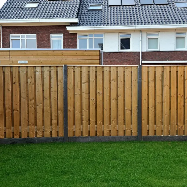 Tuinscherm Grenen 21 planks | Geschaafd | Verticaal | Recht