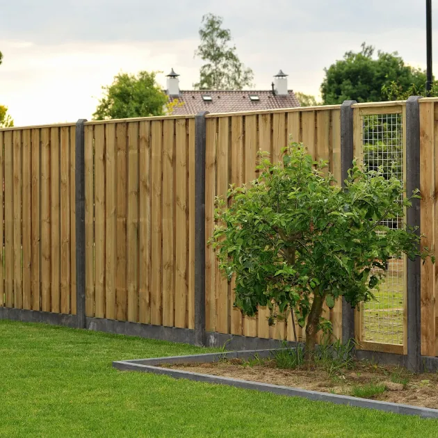 Tuinscherm Grenen 21 planks | Geschaafd | Verticaal | Recht